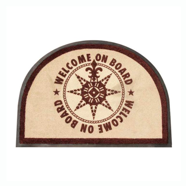 Marine Business Non Slip Mat Welcome on Board, 70x50cm, Brown 