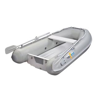 Inflatable boat Nautend with double polyester floor RIB and mounting system for jockey seat 3,50m /Grey