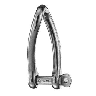 SELF LOCKING TWISTED OPENING D SHACKLE 5mm