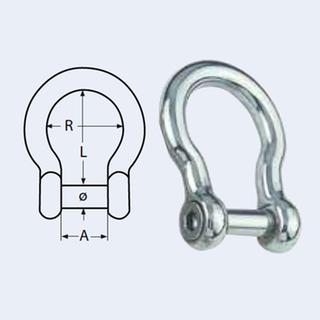 Bow shackle with hexagon socket A4 6mm