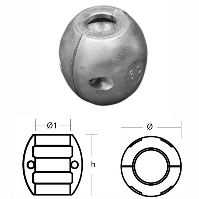 SHAFT ANODE (OVAL) Φ22mm
