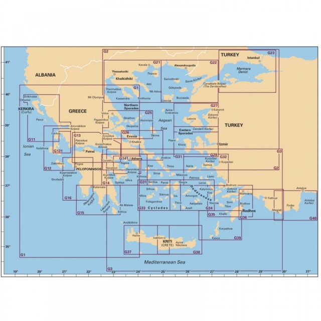 IMRAY G1 Ναυτικός Χάρτης Κυρίως Χώρα & Πελοπόννησος