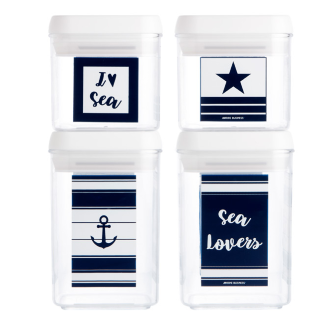 Canister set SEA LOVERS, 4 PC
