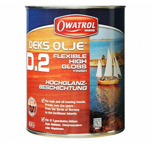 D2 OWATROL Flexible high gloss oil varnish for interior and exterior wood 1lt