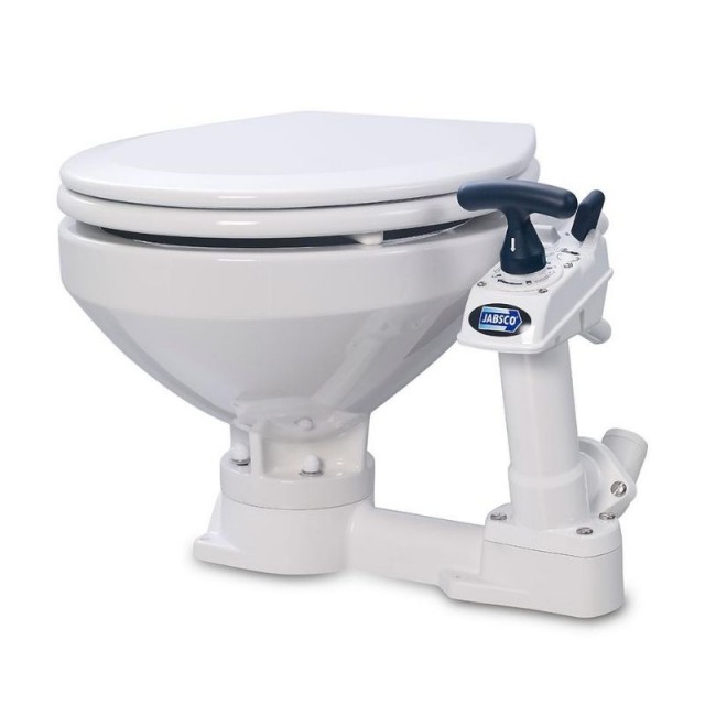 Manual Twist n Lock toilet, regular bowl