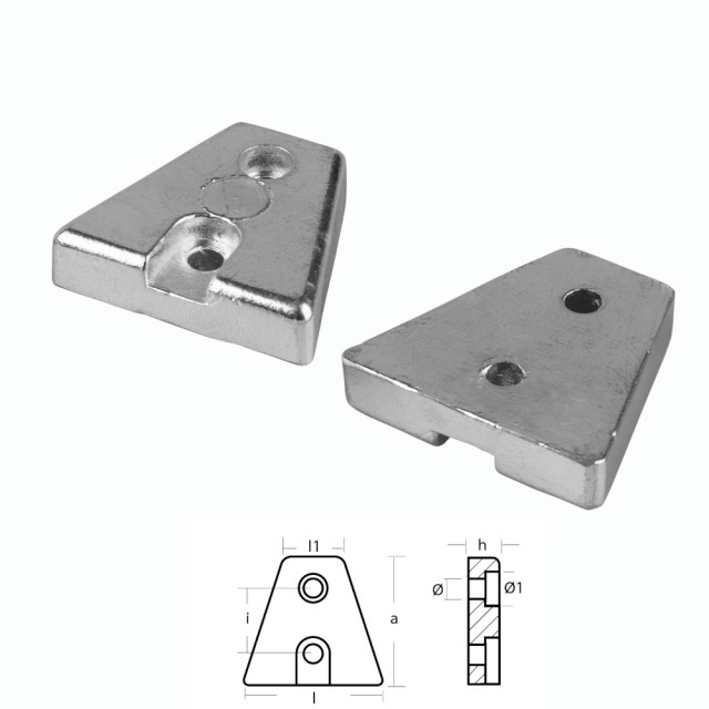 Plate Anode for VOLVO PENTA DPX Οutdrive 56mm