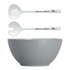 Μπολ Σαλάτας με Κουτάλες Σερβιρίσματος Welcome On Board