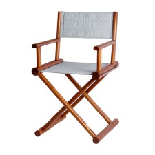 Folding Director’s Chair, Teak – Grey