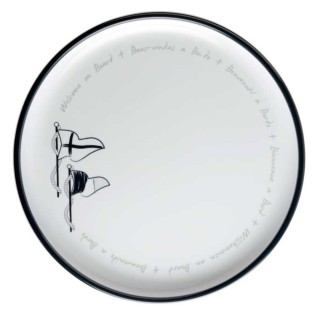 Πιάτο Δείπνου Μελαμίνης Αντιολισθητικό Welcome On Board , 6 τεμ.