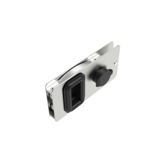 Flush Entry Door Latch with Key Lock & Sealed Design (Aluminum)