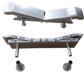 SS Ανοξείδωτη ρυθμιζόμενη βάση φουσκωτού με βάσεις ποτηράκια με seadeck cover για Highfield (MORSA)