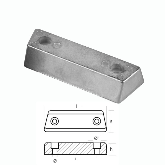 Ανόδιο Μπάρα Μηχανής VOLVO PENTA Serie Duo Prop 290 Αλουμίνιο