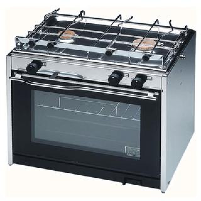 XL2 gas cooker 2 burners with oven stainless steel