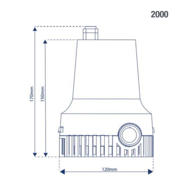 Ηλεκτρική Βυθιζόμενη Αντλία Bilge Orca, 2000 GPH 24V