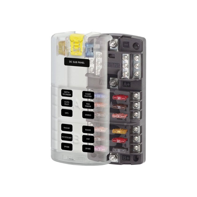 ST-Blade Διαχωρισμένο Μπλοκ Ασφαλειών 12 Κυκλωμάτων με Κάλυμμα