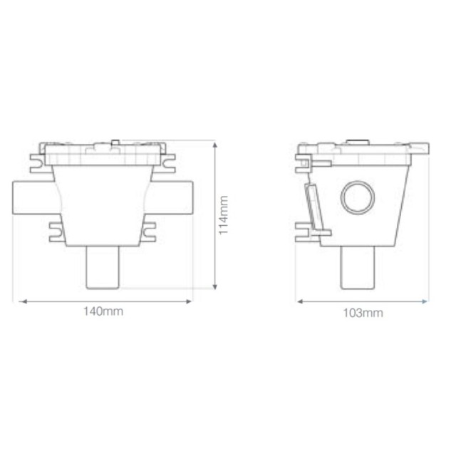 Grey IC pump , grey water kit with 2-way inlet 12V 19l/min