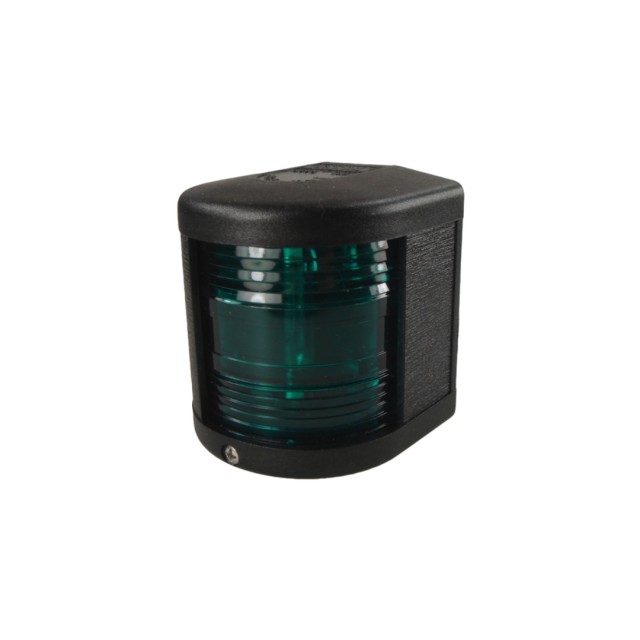 S25 Πράσινος, 12V, μαύρο κέλυφος