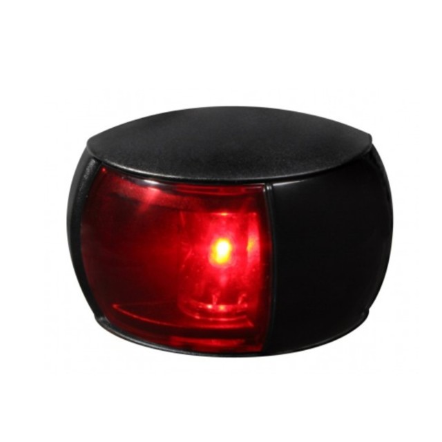 NaviLED Κόκκινος Φανός , BSH. 120mm καλώδιο, έγχρωμος εξωτερικός φακός, Μαύρη Βάση