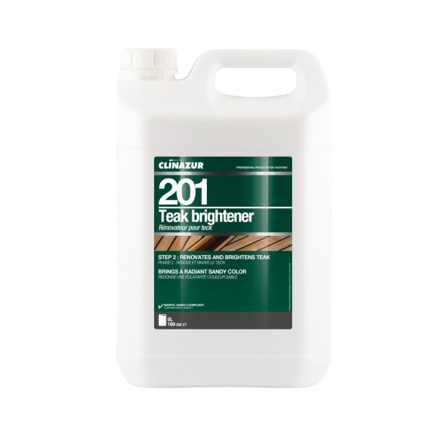 Clinazur 201 Καθαριστικό Teak Brightner 5lt (Liquid) STEP 2