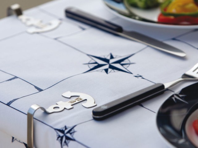 Marine Business Ανοξείδωτα Κλιπ Συγκράτησης Τραπεζομάντηλου Σετ 4 τεμαχίων Windproof