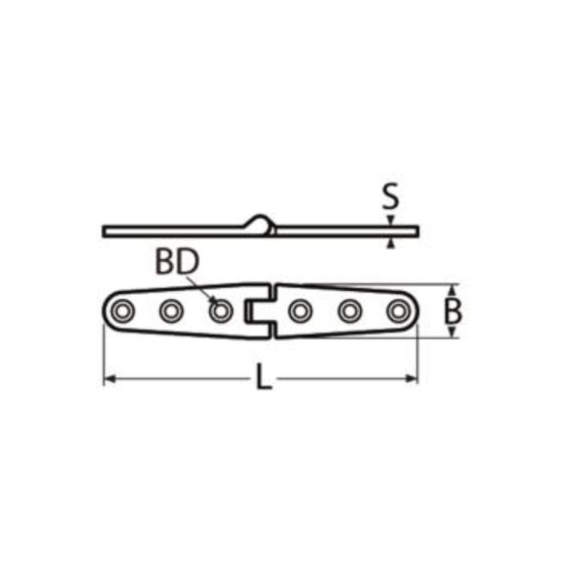 Μεντεσές 160x27x4mm