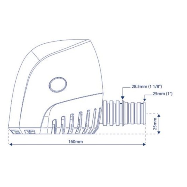 Whale Ηλεκτρική Υποβρύχια Αντλία Orca, 950GPH 12V