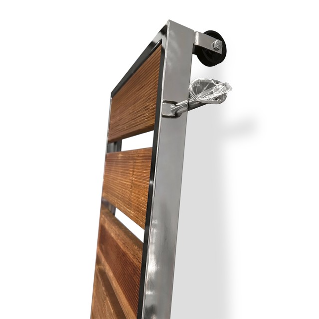 Gangway SS Rigit 2,40M. with Teak Wood & Base