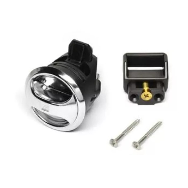 NOVIBRA μάνδαλο συρταριού λευκό σώμα, λευκός δακτύλιος, λευκό χερούλι