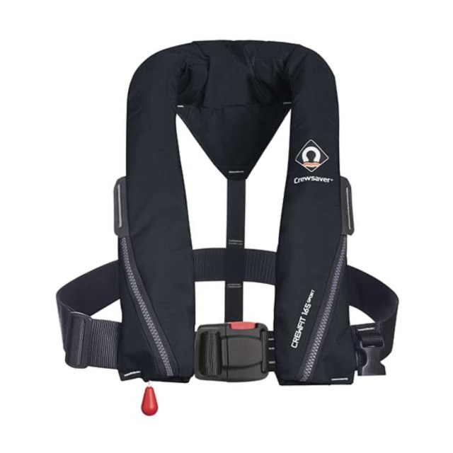 Σωσίβιο CREWFIT 165N SPORT, Αυτόματο , Μαύρο / NO HARNESS