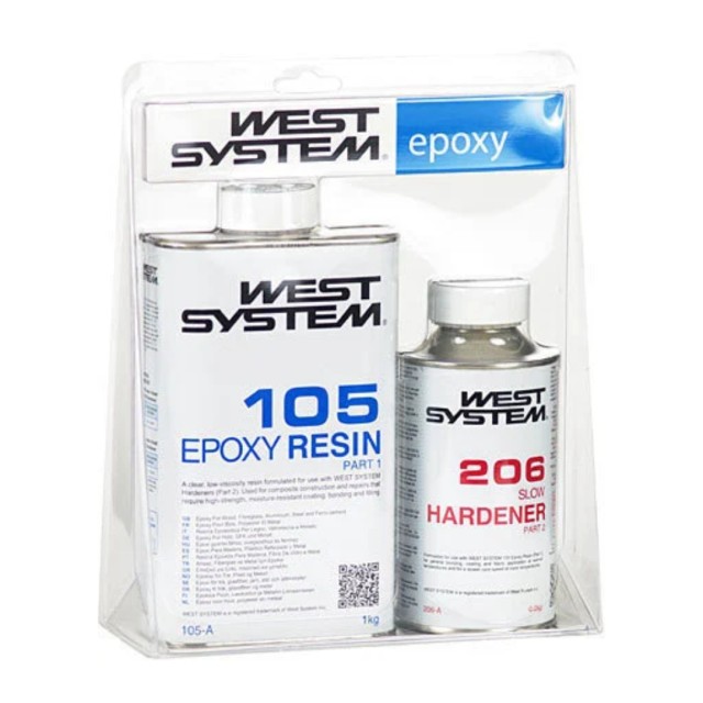 WEST SYSTEM Σετ Εποξ. Ρητίνης με Κατάλύτη 105/206, 1,2kg