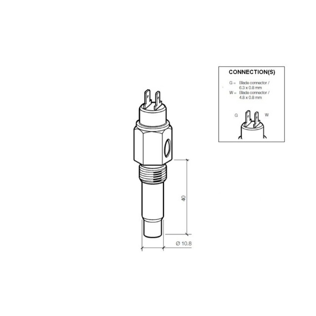 Continental VDO Μετρητής Θερμοκρασίας Λαδιού 150°C - M14