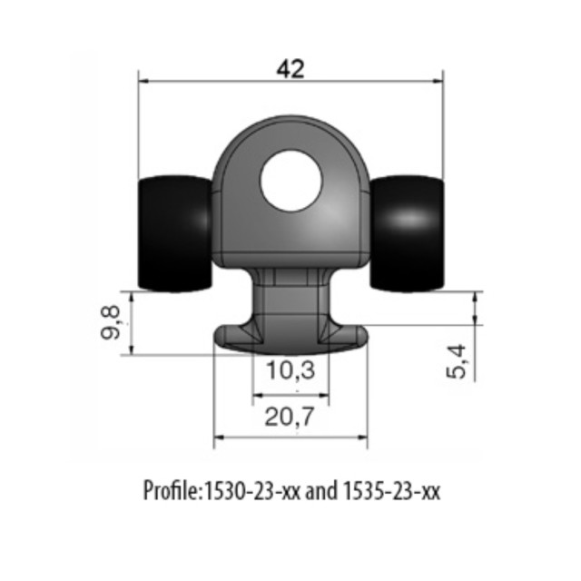 Βαγονάκι με σπείρωμα SS M10 με βίδα