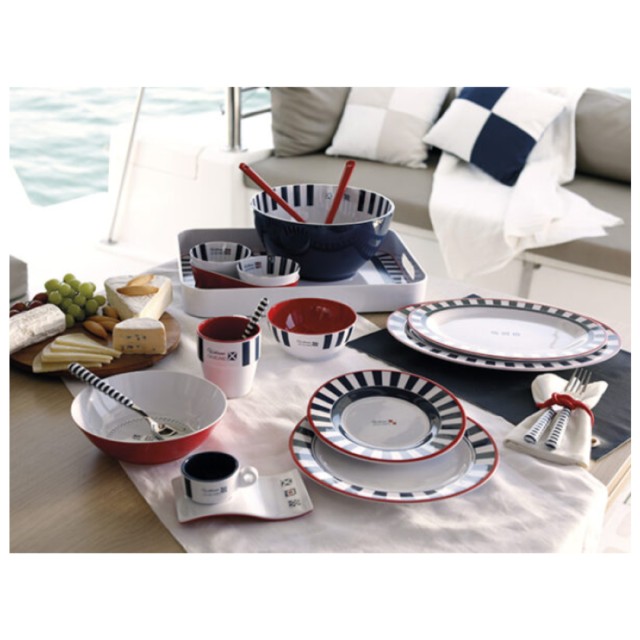 Non-slip Melamine Dessert Plate Venezia-Marine Business O20cm (Set of 6 pcs.)