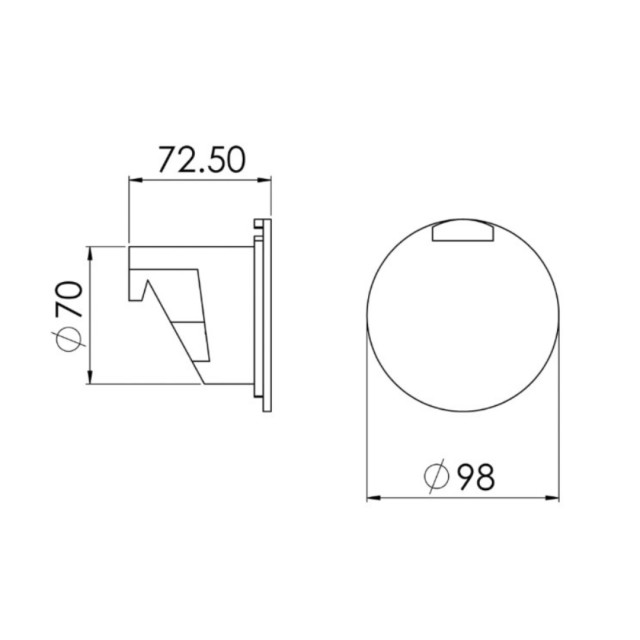 Στρογγυλή θήκη για ντους RAL 9003