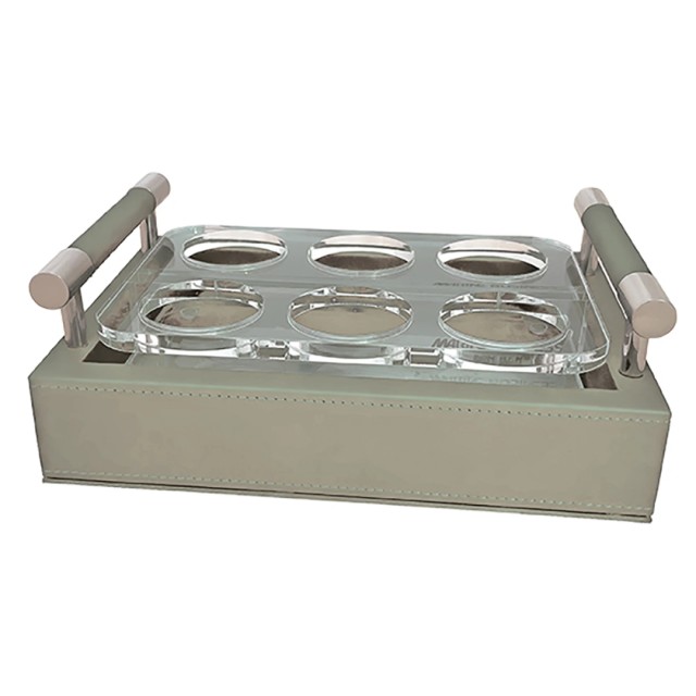 Δίσκος Μεταφοράς για Σφηνάκι με Θήκες Waves , Μπεζ