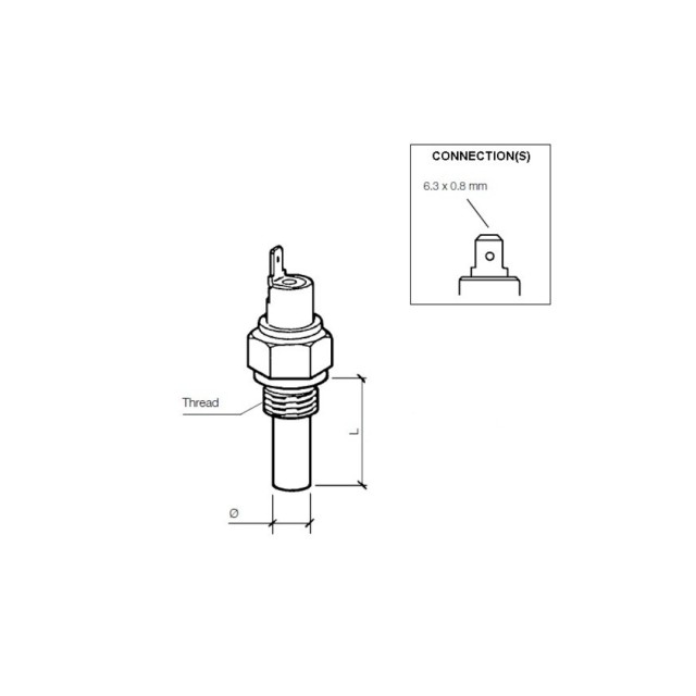 Διακόπτης Θερμοκρασίας VDO 95°C - M14