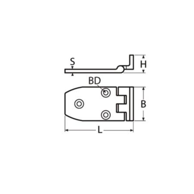 Μεντεσές offset 76x38x5mm