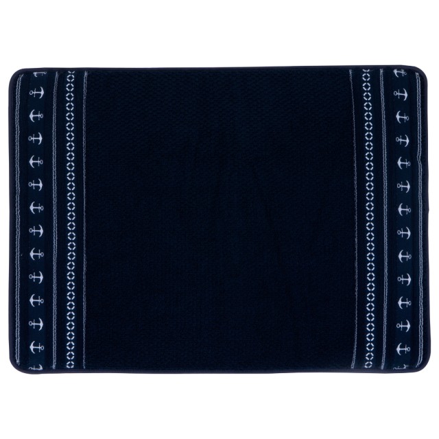 Πατάκι Μπάνιου Αντιολισθητικό με Άγκυρες Santorini Blue Navy 60x45cm