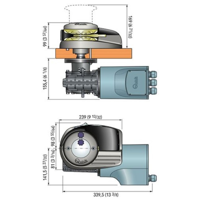 Aleph AL3 1000 W Κατακόρυφος Windlass