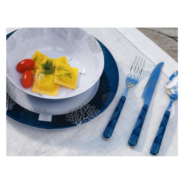 Πιάτο Δείπνου Μελαμίνης Αντιολισθιτικό 25cm Living Marine Business (Σετ 6 Τεμάχια)