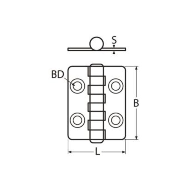Μεντεσές 38x38mm