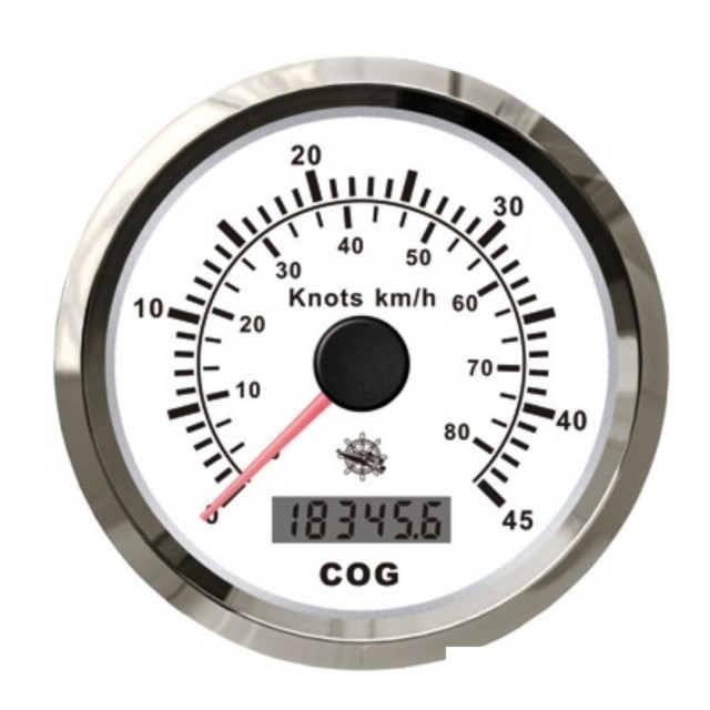 Speedometer w/GPS compass white/glossy