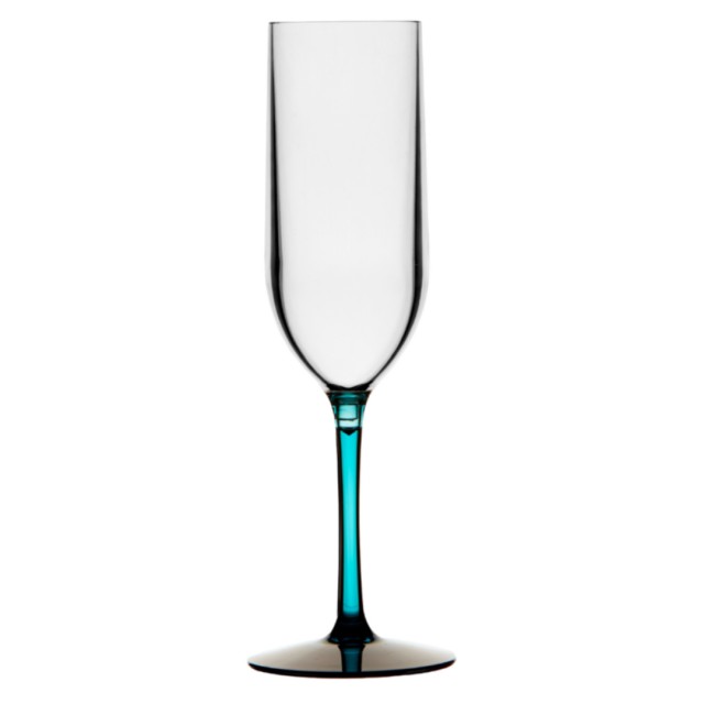 Ποτήρι Σαμπάνιας Happy Τιρκουάζ , 6 τεμ.