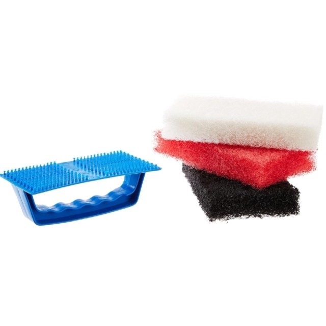 Multiple Scrub Pad Kit with Handle - Fine/Medium/Coarse