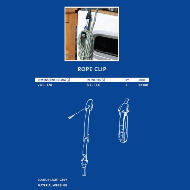 Blue Performance Rope Clips, ζεύγος
