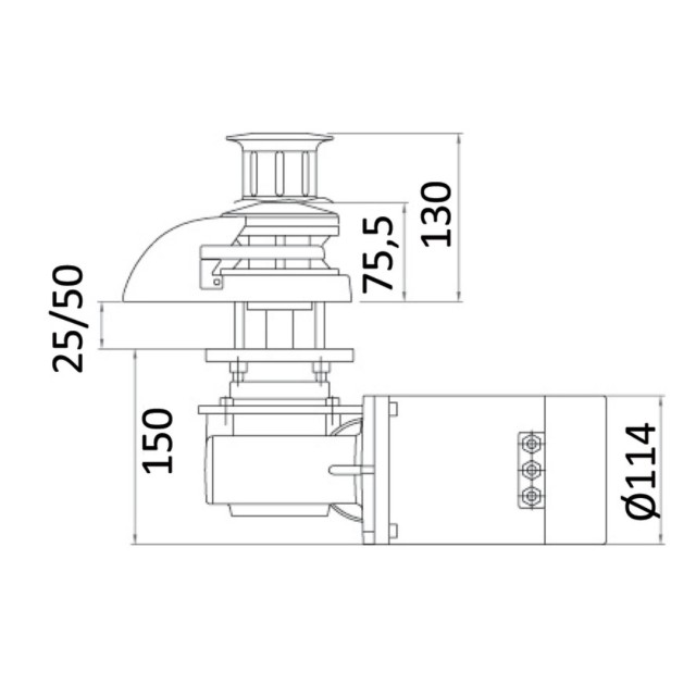 Ray Italwinch Smart Εργάτης 700 W 12 V - 8 mm gd Με τύμπανο