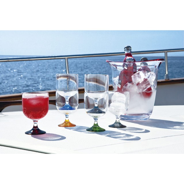 Ποτήρια Κρασιού Party με Χρωματισμένη Βάση , 6 τεμ.