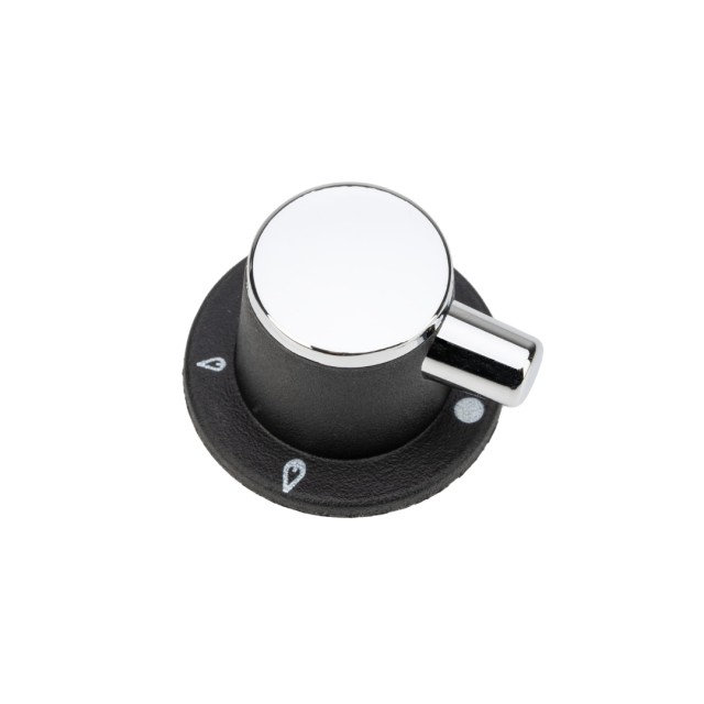 Manette Eno διακόπτης on-off inox/μαύρο