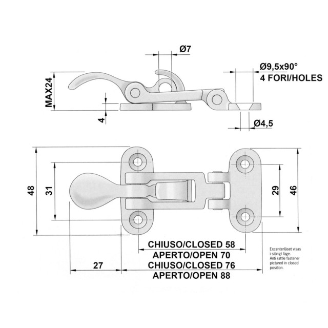 Συνδετικό γωνίας 86x48 mm