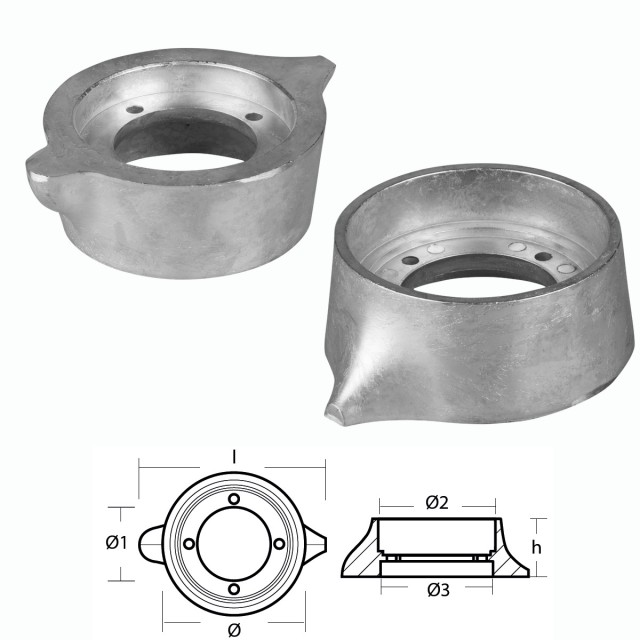 Ανόδιο Κολάρο Μηχανής VOLVO PENTA Serie S. Drive 110